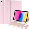 iPad 11th Gen Protective Case with Azerty French Bluetooth Keyboard and Magnetic Suction Soft Shell.