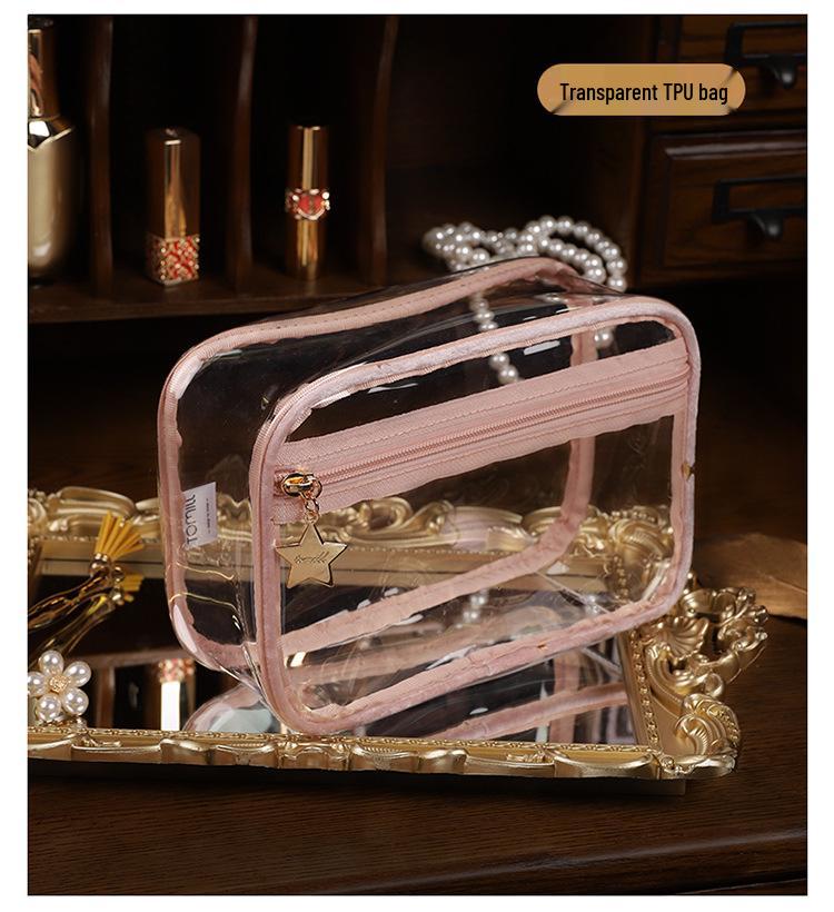 2025 Women's Large Capacity Velvet Cosmetic Bag - Portable, Stylish, Luxurious