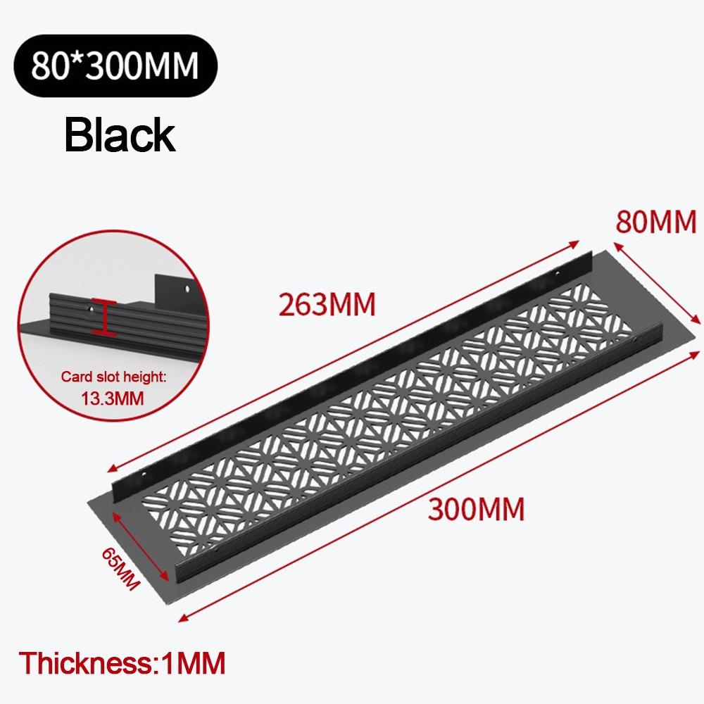 Aluminum Alloy Vents Cover Rectangle Louver Ventilator Grille Cover 50/80mm Wide Breathable Mesh Hole Ornaments