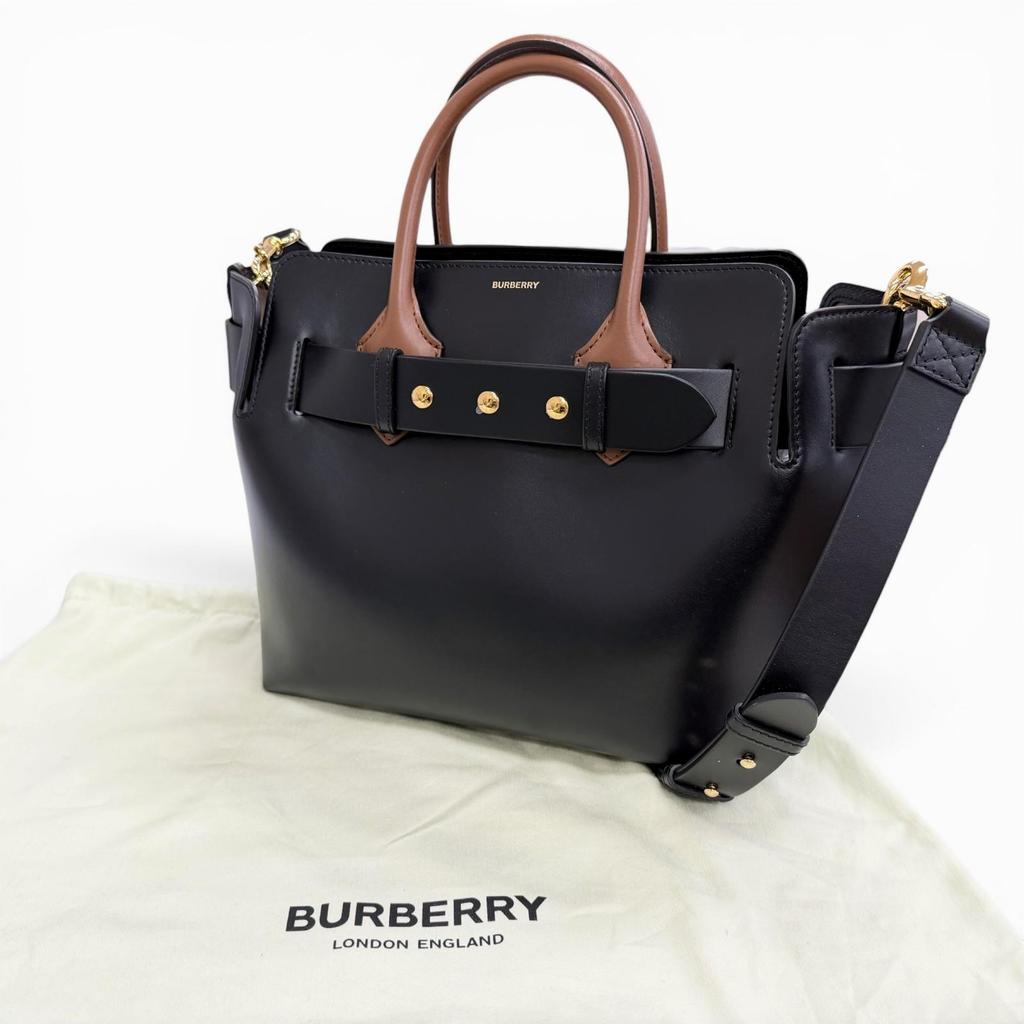 Great BURBERRY Belt bag, small (SM) 2-Way Leather Tote Bag/Shoulder Bag 8021279 Used