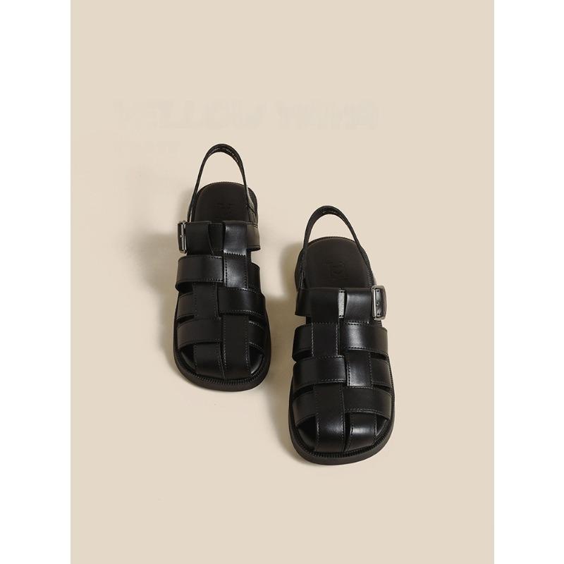 New Retro Women's Flat Shoes, Round-toed Sandals, Soft Soles