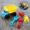 Popular Large Plastic Beach Toy Car Sandglass Set for Kids - Perfect for Sand and Water Play, Bath Time, and Recreation.