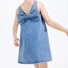 Little MO&Co. Girls' Denim Sleeveless Bow Dress