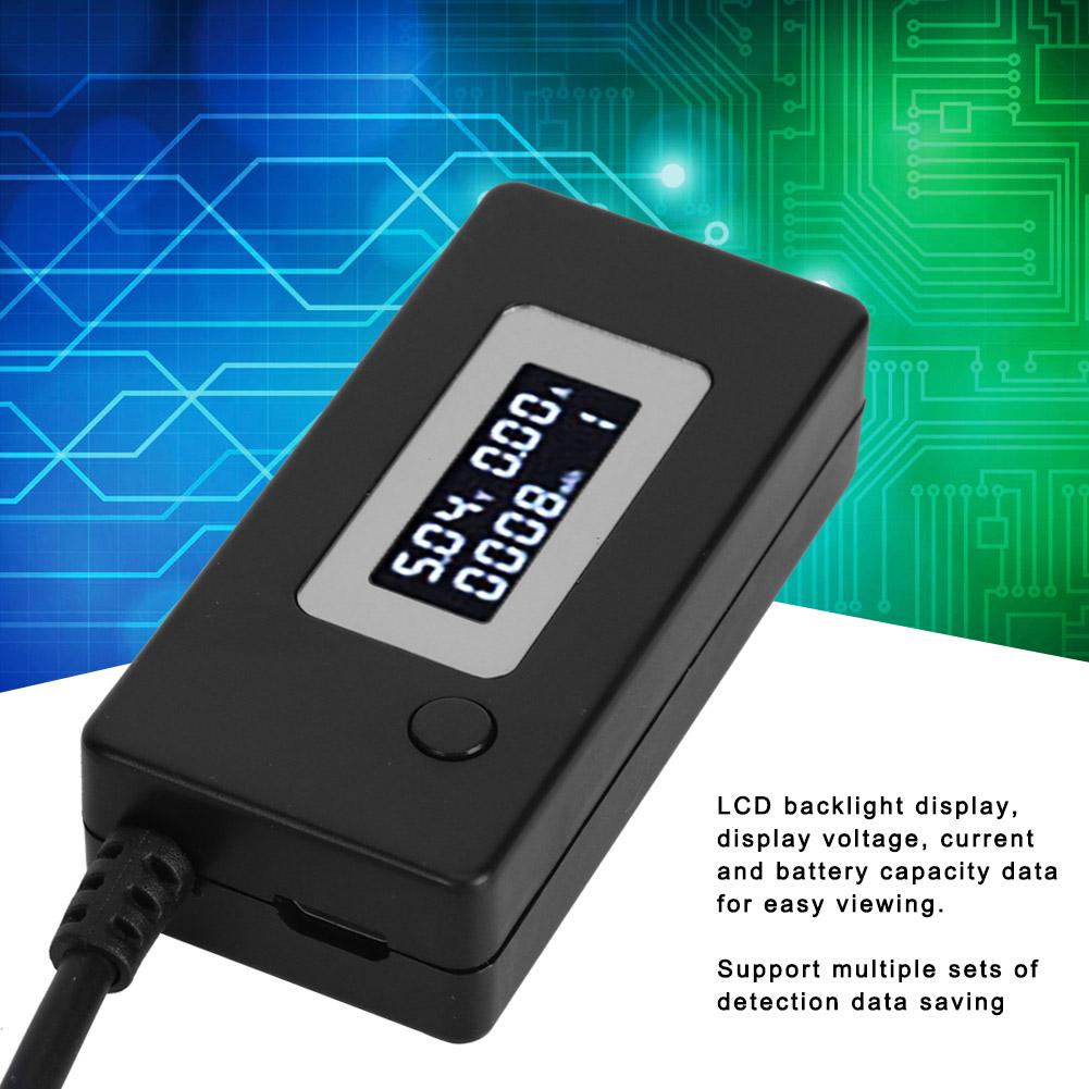 LCD Display Backlight USB Detector Ammeter Voltmeter Charging Capacity Tester Meter 4-30V