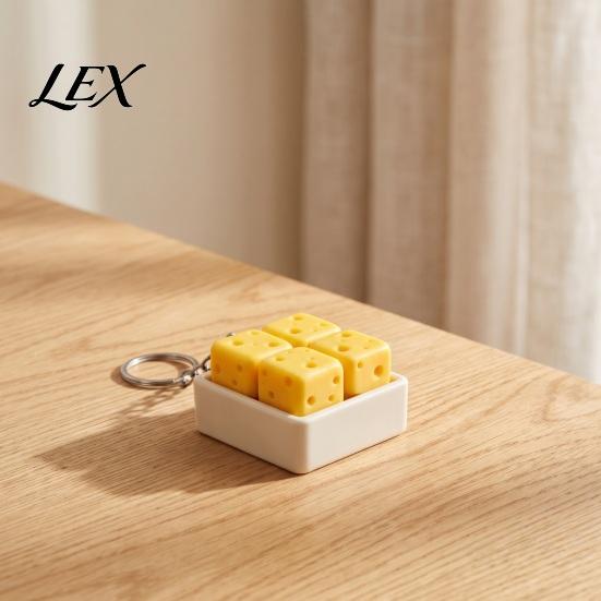 Anxiety Relief Sensory Toys 3D Printed Cheese Clicker Toy, Portable Cube Fidget PLA Toy Gadget for Adults and Kids