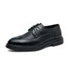 2024 Classic Brand Lace Up Leather Casual Shoes Thick Soled Wear-resistant Men's Brogue Shoes Trendy New Men's Business Shoes