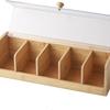 5 Slots Coffee Capsule Storage Box Bamboo Desktop Sundries Organizer  Household