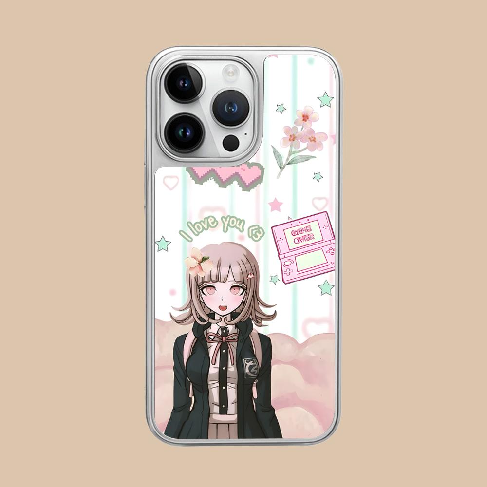 Danganronpa Chiaki Nanami Phone Case for iPhone 17 16 15 14 13 12 11 Air Pro Max Plus Electroplated Silver Cover