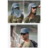 Unisex Multifunctional Sun Visor Hat 360° Sunscreen Removable Face Cover Neck Flap Breathable Sun Hat for Fishing Climbing