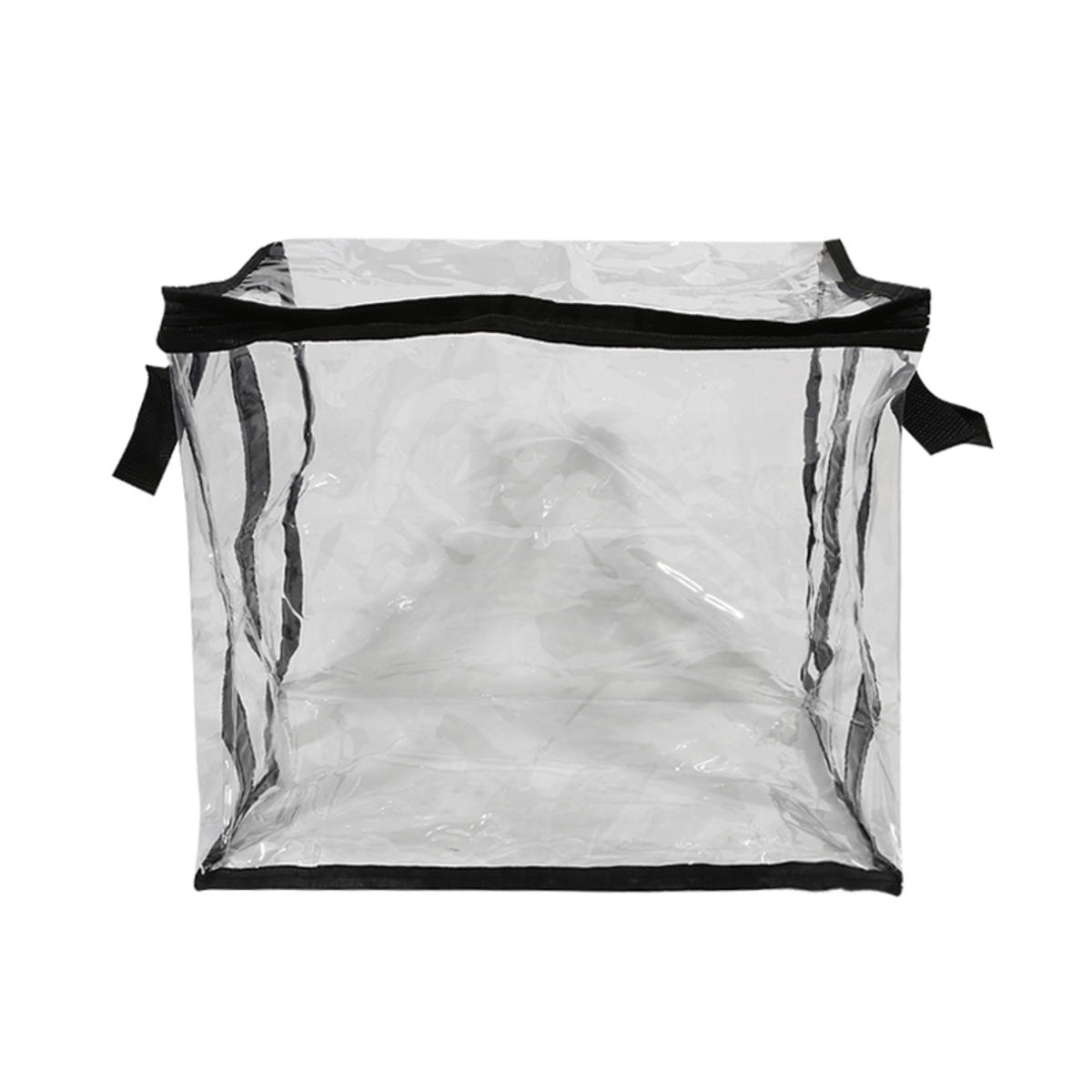 

Многофункциональная сумка для хранения игрушечных кукол, бытовая, большая вместимость, портативный водонепроницаемый органайзер для сортировки книг, складная прозрачная корзина из ПВХ L чёрный