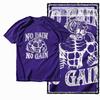 Coolmind Z1063 100% Cotton No Pain No Gain Tiger Exclusive Graphic Men T Shirt Cotton Men Tshirt for Men Tee Shirt