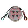 4in1 85mm Guage Multifunction Fuel Level Oil Pressure Water Temp Volt Meter DC 9‑32V for Car RV Boat Motorcycle White