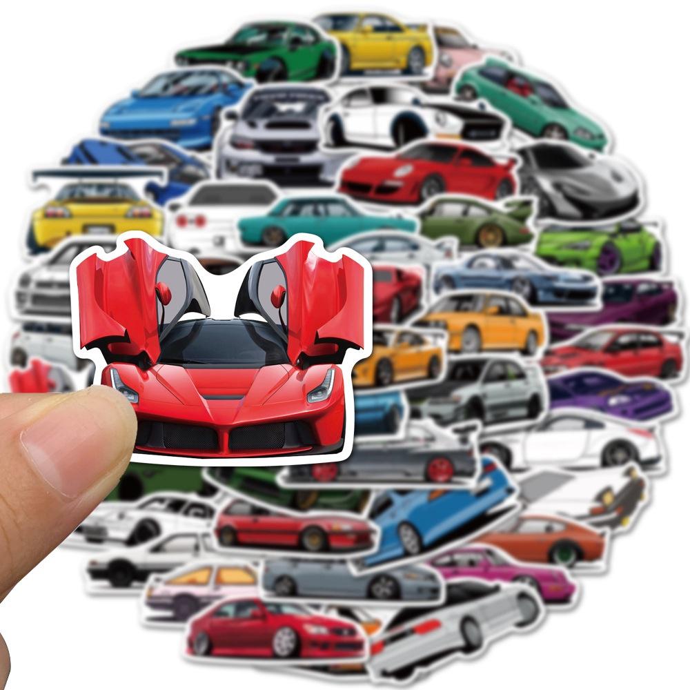 Colorful Cartoon Car Stickers Set Of 50 Jdm Style For Cars Luggage Skateboards Guitars And Computers