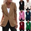 Blazer slim-fit pentru femei - jachetă profesională elegantă cu guler alb, haină de birou pentru navetă, îmbrăcăminte de lucru modernă și sofisticată pentru femei