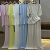  Spring and Autumn New European and American Women's Clothing Cross-border Long Sleeve Crew Neck T-Shirt Top Casual Wide Leg Pants Two-piece Set