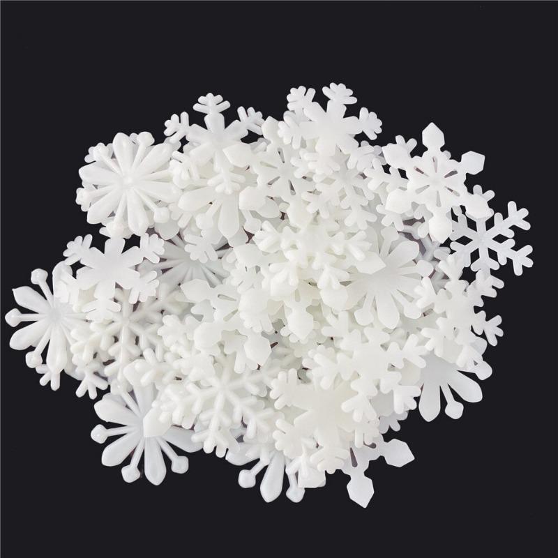 100 STÜCKE Bunte Leuchtende Schneeflocken Wandaufkleber Leuchten im Dunkeln Abziehbild für Kinder Babyzimmer Schlafzimmer Weihnachten Heimdekoration