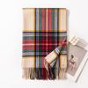 Autumn and winter red Christmas plaid scarf atmosphere imitation cashmere winter warm shawl scarf classic