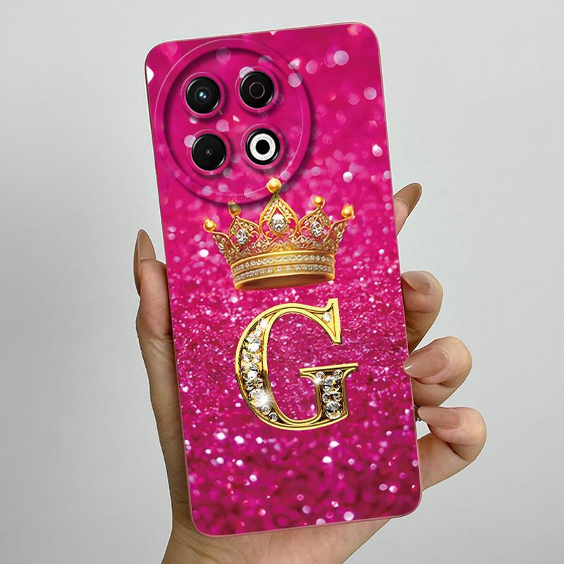For Tecno Spark 30 Pro 4G KL7 Case Crown Letters Camera Protection Shockproof Anti-Fingerprint Cover For Tecno Spark30 Pro Coque