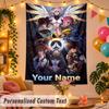 Overwatch Personalized Wall Tapestry Custom Name Text Polyester Hanging Decor Home Room