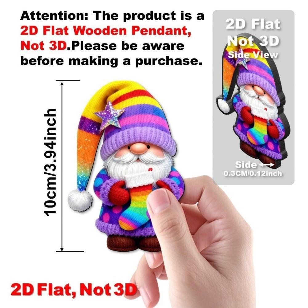 16 Pieces Set 2D Design Xmas Decor Elements Santa Claus Santa Claus Ornaments Christmas Tree