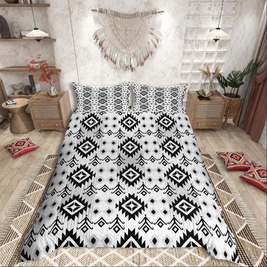 Comforter Homewish Tribal Aztec Bohemian Theme Bedding Set For Teensexotic Style Decor