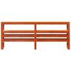 Headboard with Shelves Wax Brown 200 Cm Solid Pine Wood