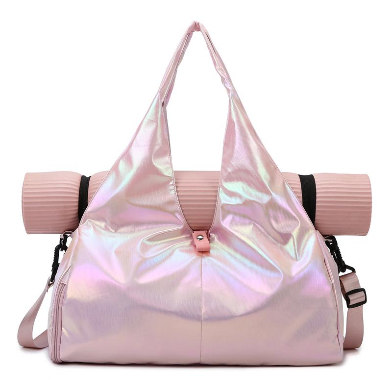 Holographic Laser Travel Bag: Wet/Dry Separation, Multifunctional Pearlescent Yoga & Fitness Luggage