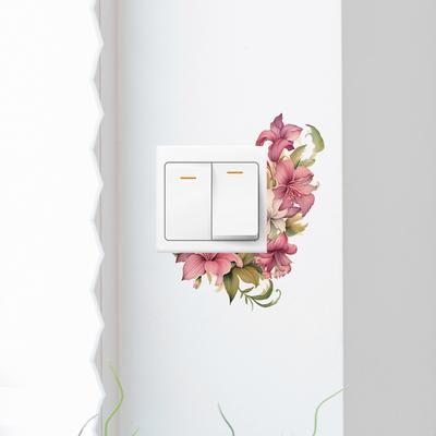 Flowers, Green Plants, Leaves, Switch and Paste Home Beautification Decorative Wall Stickers