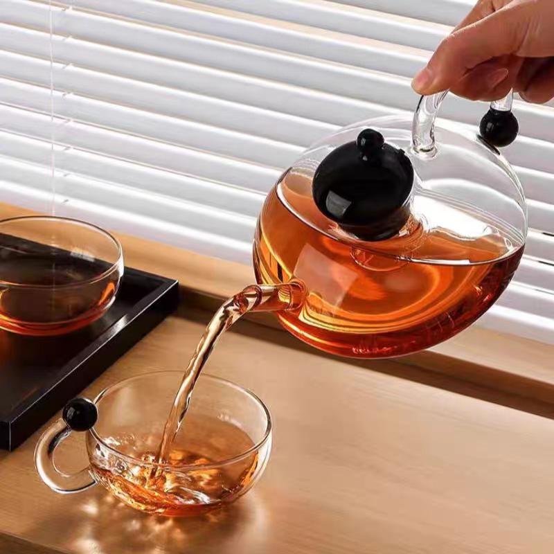 700ml Flower Tea Teapot Set British-Style Boiled Fruit Tea Set Heat-Resistant Glass Nordic Affordable Luxury Health Pot