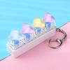 Heart Heart Keycap Fidget Keychain Crystal Clicker Button Keycap Keychain  Adults