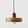 Danish Mid-Century Cream Green Retro Glass Chandelier for Restaurants & Bars