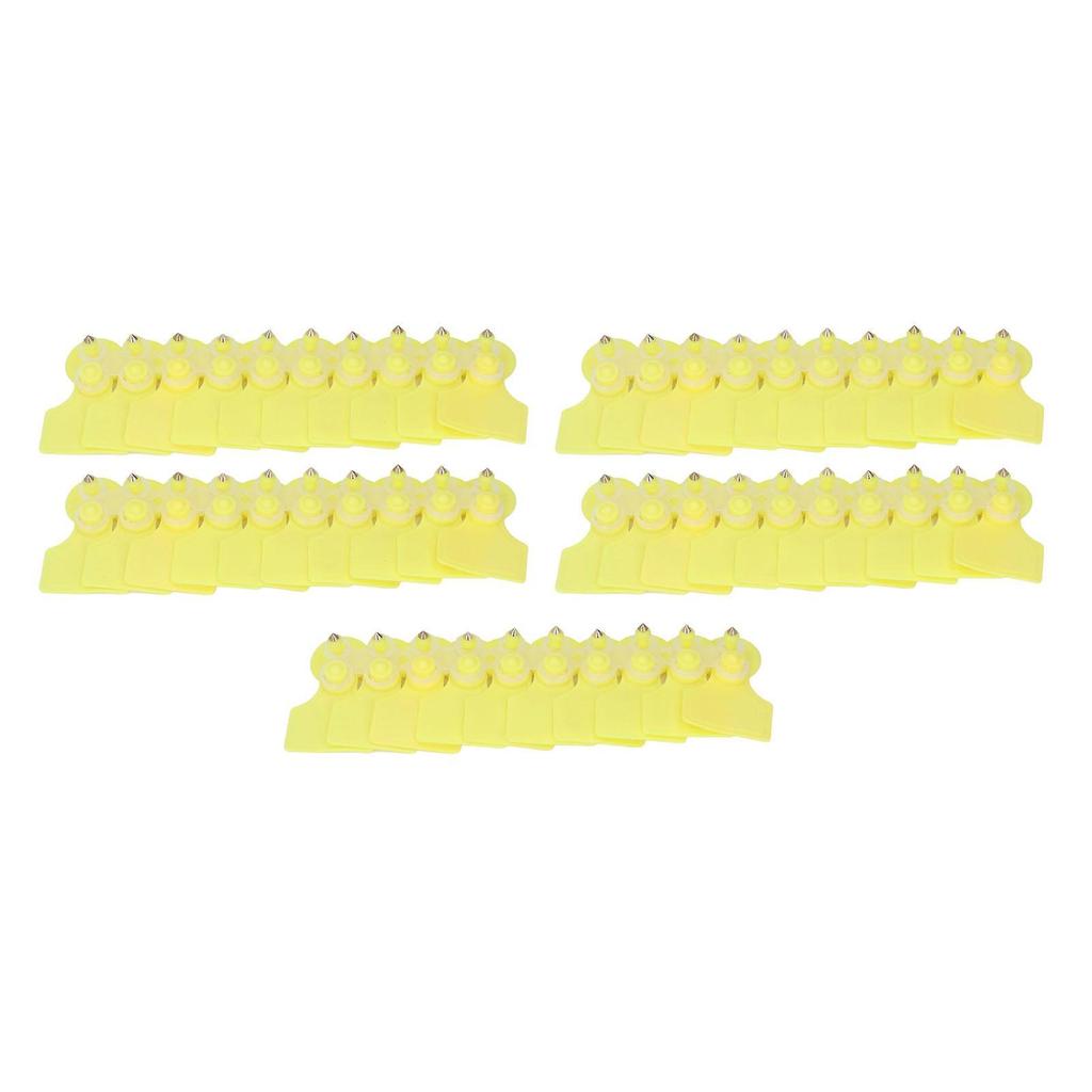 50er Set Ohrmarke Blank Gelb Schaf Schwein Rind Vieh Kennzeichnung Ohrmarke für Tierhaltung