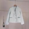 White duck down jacket women's short light and thin liner warm collar casual jacket