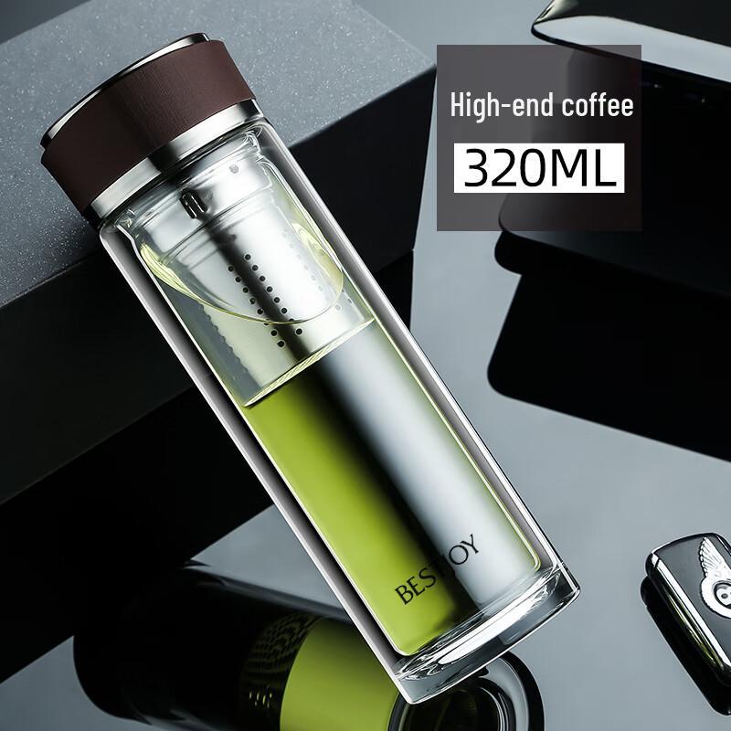FUGUANG High Borosilicate Double-Layer Glass Tea Infuser Cup