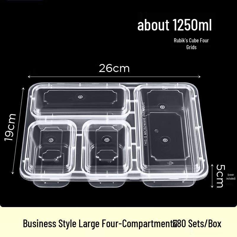 Molona Disposable Divided Meal Prep Containers