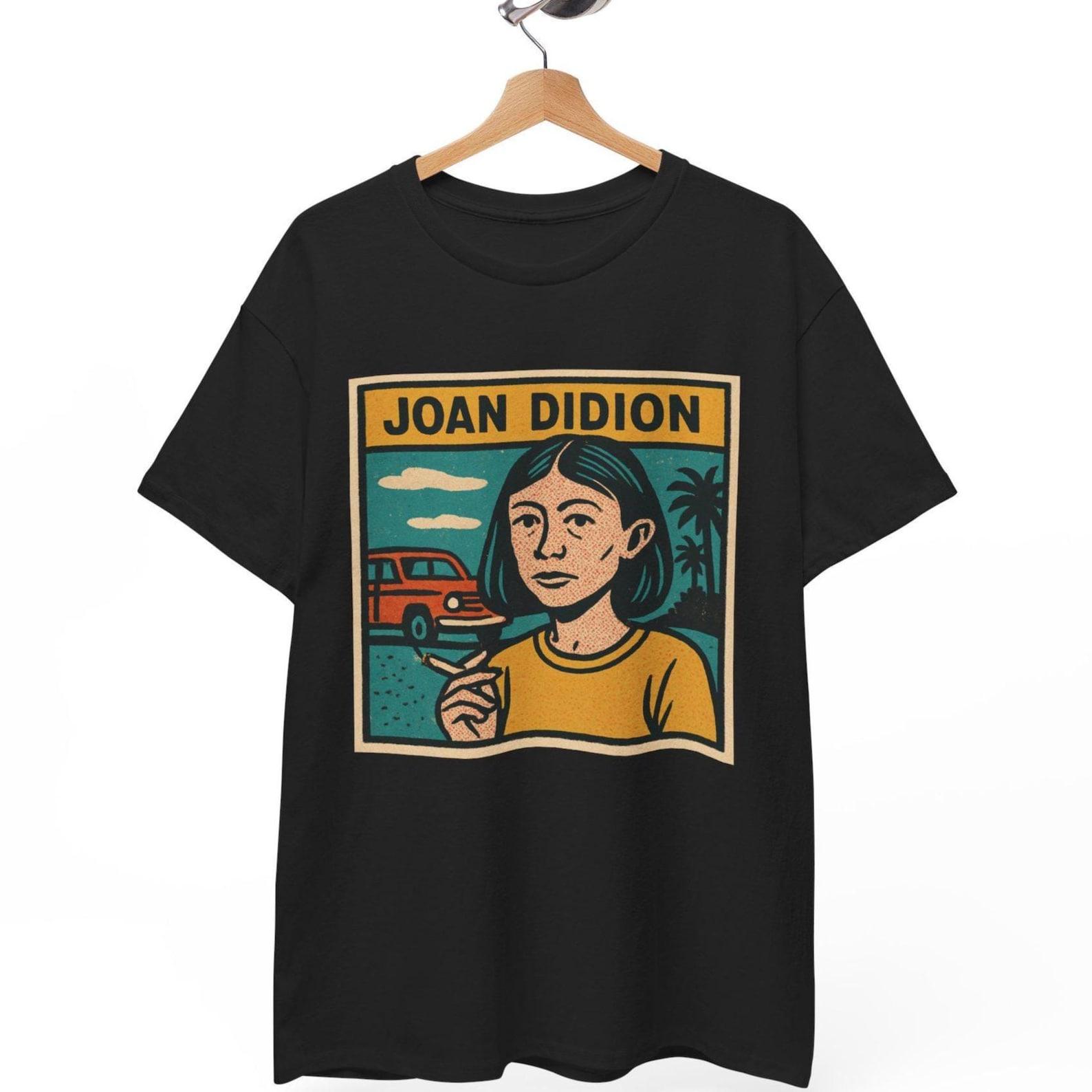 Joan Didion Comic T-Shirt: Retro Literary Graphic Tee 3XL
