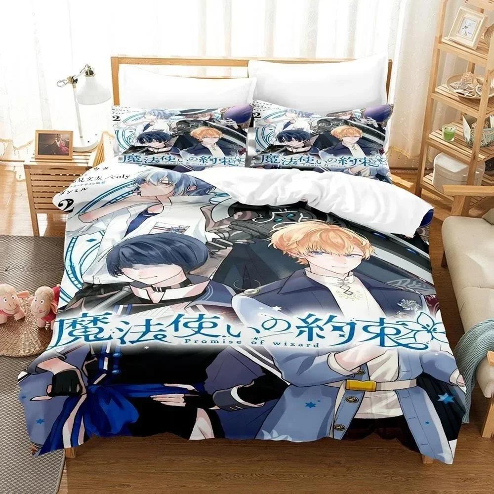 

3D Printing Anime Game Promise Of Wizard Bedding Set Single Twin Full Queen King Size Bed Set Adult Kid Bedroom Duvetcover Sets EU Single(135*200cm)3pcs