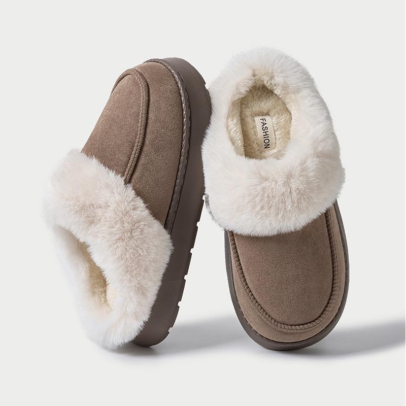 Winter Cotton Slippers, Winter Home and Household Woolen Slippers, Women's Non Slip Cotton Slippers, Plush Cotton Shoes, Home Slippers, Woolen Shoes