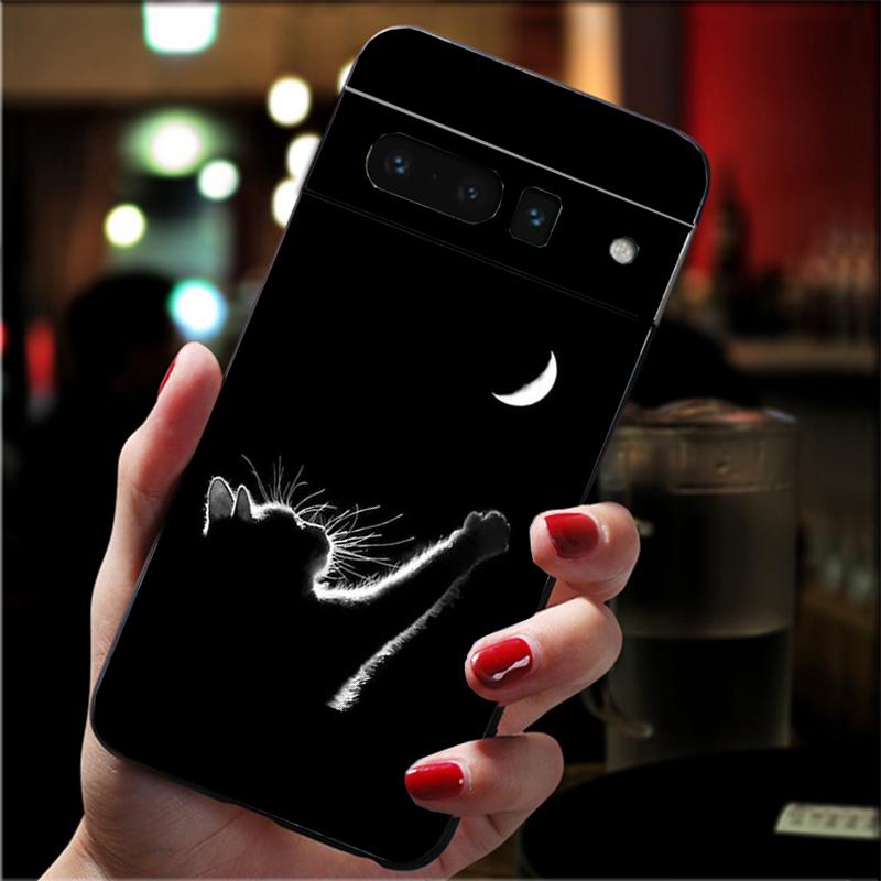 

Phone Case For Google Pixel 10 Pro XL 9 Pro XL 9A 8 7 6 Pro Pixel 8A 7A 6A Pixel 8 7 6 5 Black Cat Google Pixel 7a