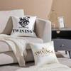 Elegant Red Brand T-Twinings Cushion Cover Pillowcase Short Plush Invisible Zipper Room Sofa Cushion Cover