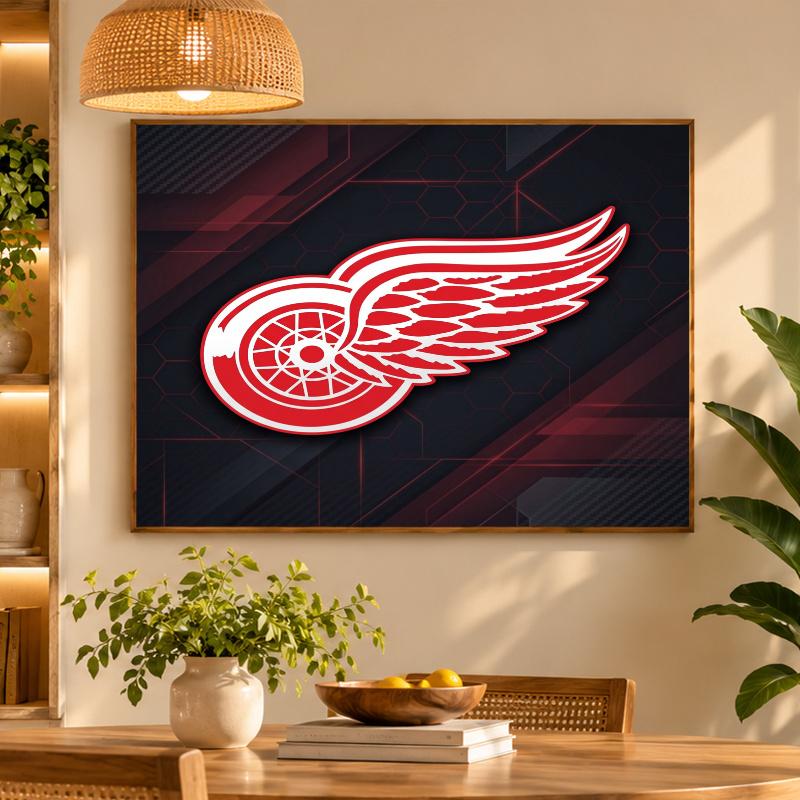 5D Diamond Painting Detroit Red Wings DIY Full Drill Diamond Art Kit Home Decoration