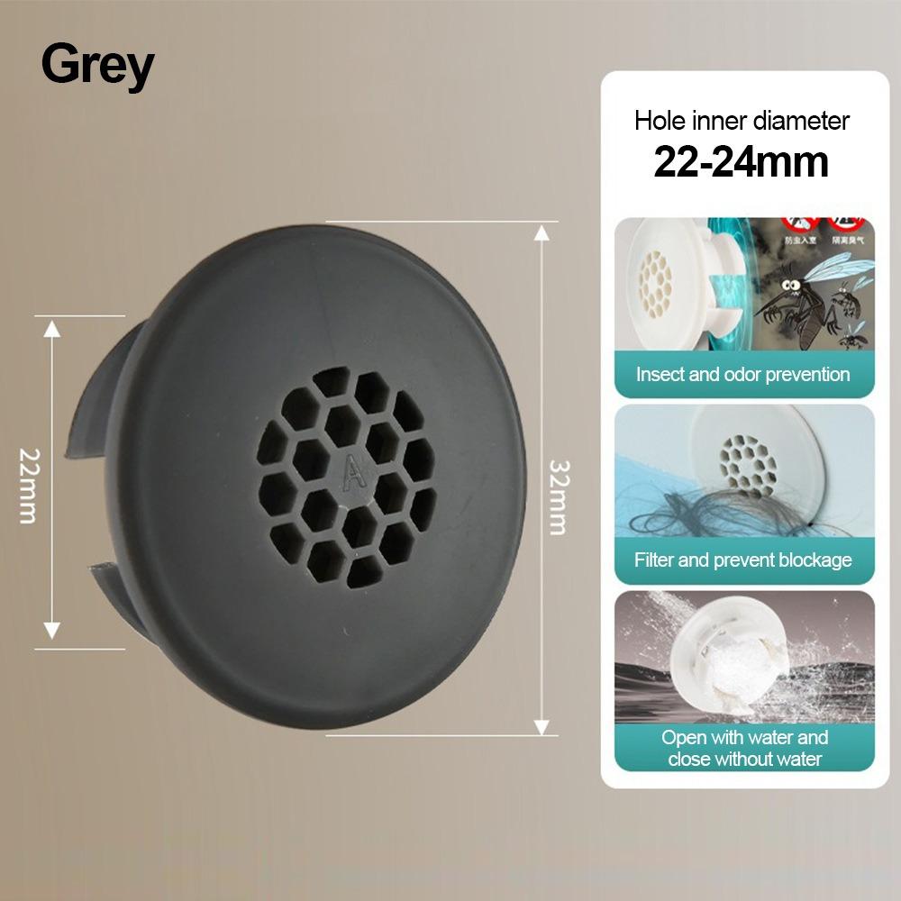 Plastic Sink Overflow Cover Round Easy Install Overflow Ring Plug Decorative Anti Backflow Washbasin Overflow Ring серый