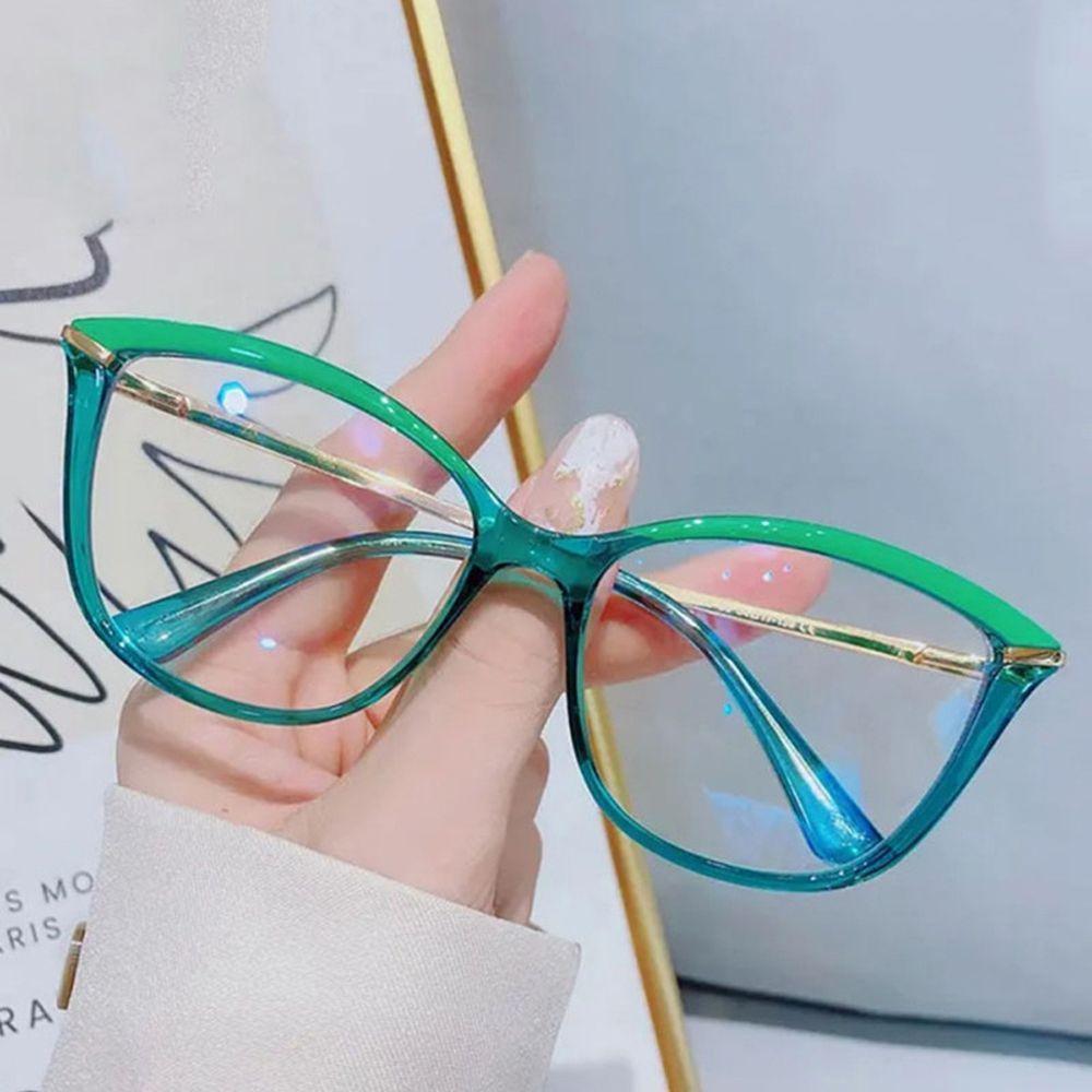 

Очки в оправе «кошачий глаз» с принтом, женские оптические очки, компьютерные очки, очки с защитой от синего света