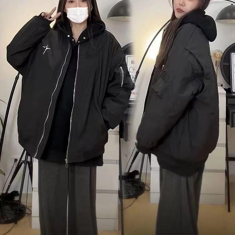 Women's Trendy American High Street Thin Bomber Jacket: Spring & Autumn Couple Baseball Coat