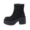 Nuovi Stivaletti con Plateau da Donna Autunno Moda Scamosciata Stivaletti alla Caviglia Elastici Slip on Scarpe da Donna Casual Tinta Unita Stivaletti con Tacco Alto Grosso