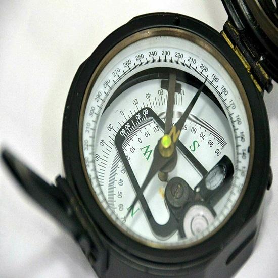 Working Brass Brunton Pocket Transit Compass With Leather Box