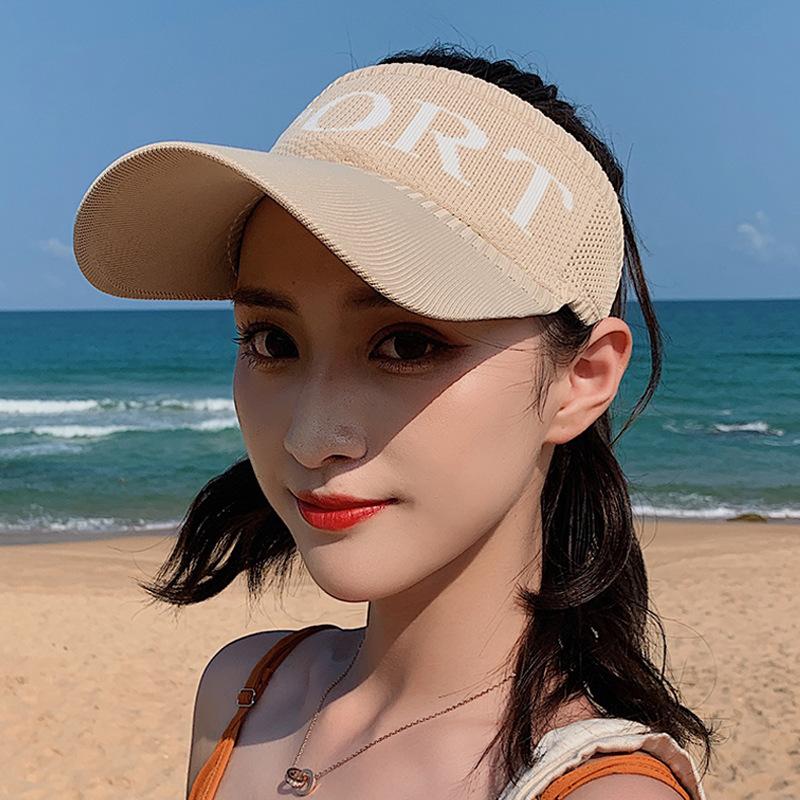 

Спортивная шляпа женская велосипедная спортивная бейсболка с утиным козырьком мужская шляпа от солнца солнцезащитная шляпа с открытым верхом защита от солнца вышивка букв one size fits all бежевый