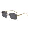 Rimless Rectangle Sunglasses Fashion Women Men Brand Designer Metal Frame Small Square Sun Glasses Luxury Shades Eyewear