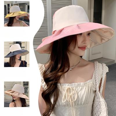Extra Large Brim Versatile Face Covering Hat UV Ray Face Covering Hat Outdoor Large Brim Shows Small Face