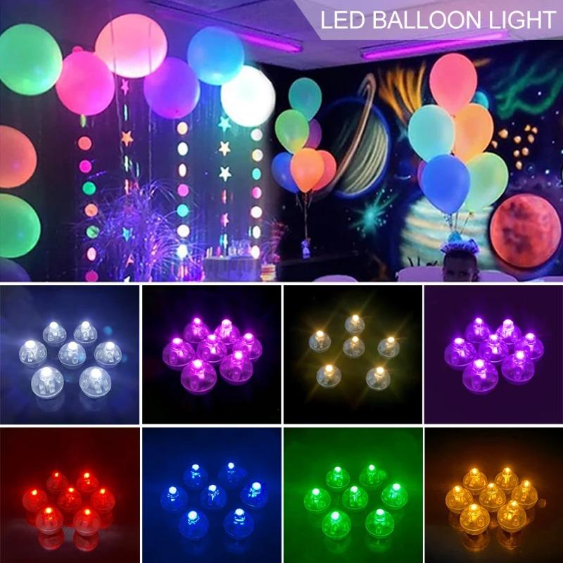 50pcs Colorful Glowing Small Ball Lamp LED Flash Round Balloon Lamp Mini Tumbler Ball Light for Christmas Wedding Party Decor